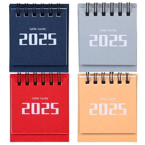 2025 Desk Calendar 365 Days Annual Planner Cute Coil Calenda