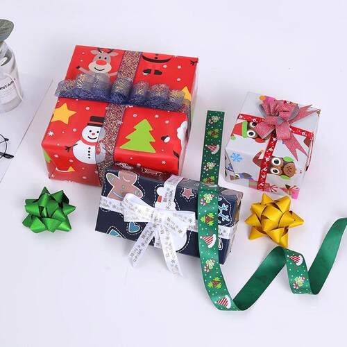 5piece 52x75cm Merry Christmas Decoration Wrapping Gift Wrap