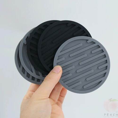 10cm Silicone Coasters Round Heat Resistant Rubber Tea Cup M