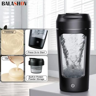 650ml USB Electric Portable Protein Powder Shaker Bottle Whe