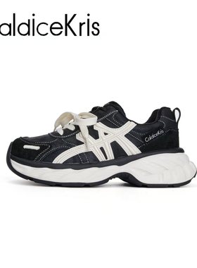 CC冬季新款圆头系带加绒高跟增高时尚休闲鞋深口老爹鞋25831-1