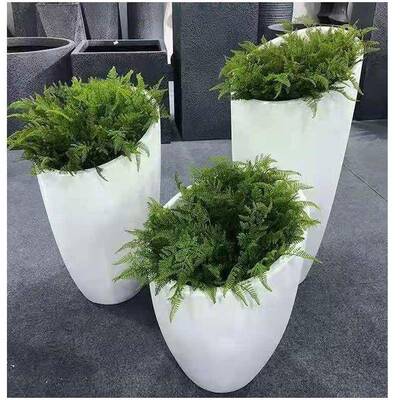 尚落地装组合玻璃钢斜口型花瓶饰摆件商场售JY03087时楼处办景公