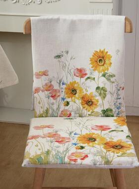 椅套美式园餐桌椅子套椅垫罩椅子靠背北欧椅子田套小清套FS755835