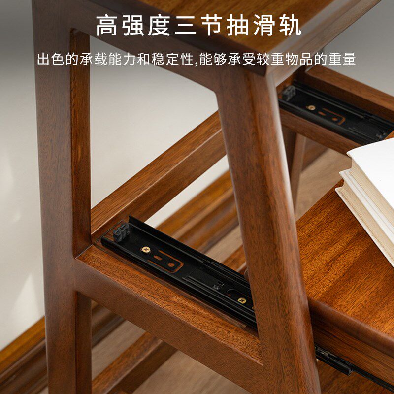 乌金木中式实木三步梯凳家用梯子折叠凳多功能椅子两用楼梯爬梯高,住宅家具,梯凳,淘宝优惠券,粉丝福利购,淘宝优惠卷