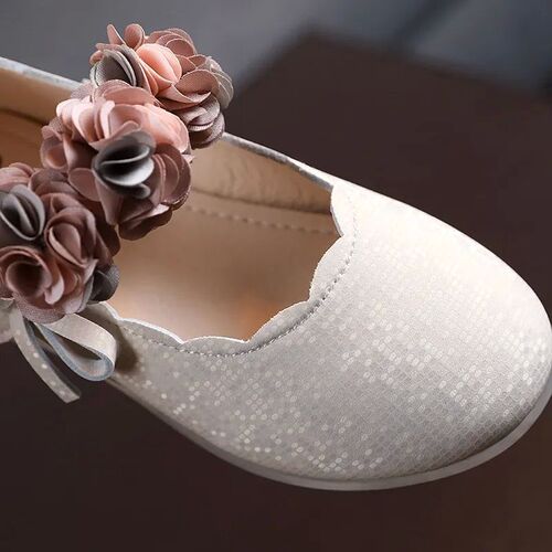 Girls Leather Shoes Autumn Fashion Flower Kids Princess Shoe