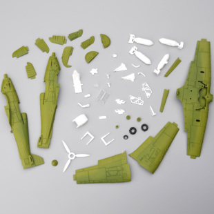 22cm 4D Diy Toys Fighter Assemble Blocks Building Model Airp