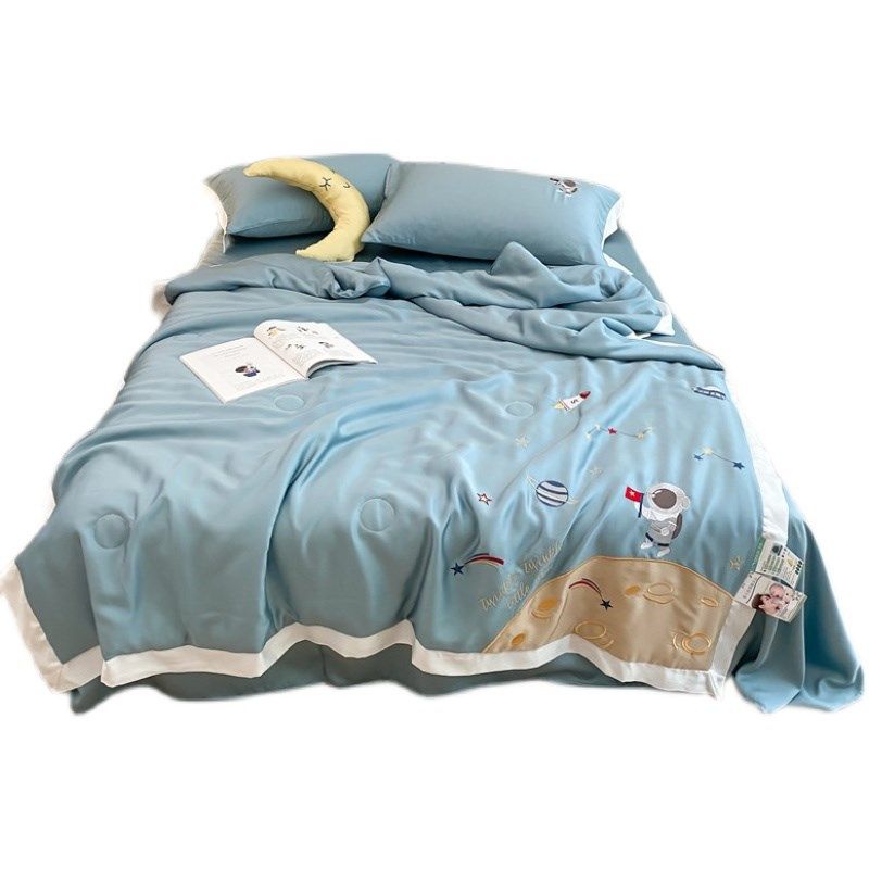 卡通篮球儿童男孩支面天丝夏凉被四件夏季凉感冰丝裸睡夏被,床上用品,化纤被,淘宝优惠券,粉丝福利购,淘宝优惠卷