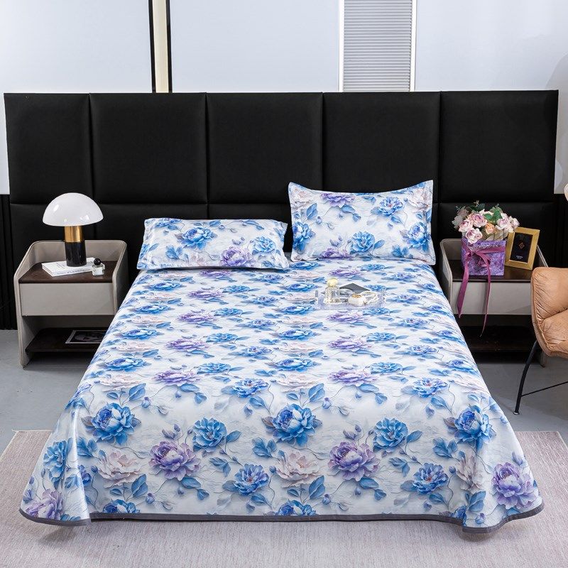 夏季凉席三件20新款实物更立体5D立体数码印花凉感丝冰丝席子,床上用品,冰丝席,淘宝优惠券,粉丝福利购,淘宝优惠卷