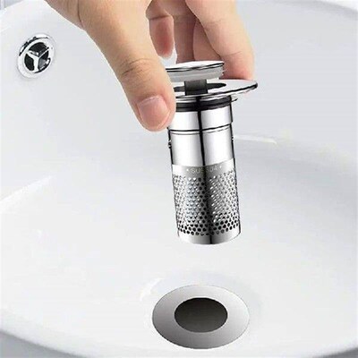Sink Drains Filter Bathroom Pop-Up Sink Filter Plug Stopper