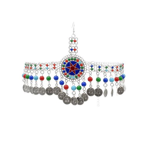 Afghan Coin Tassel Headbands Head Chains for Women Boho Trib