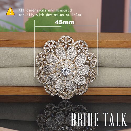 Luxury Big Ring Garland Round With AAA Cubic Zirconia Noble