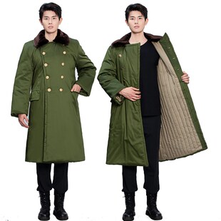 超长军大衣冬加厚保暖军大大衣男冬季保安劳保棉服东北防寒大棉袄