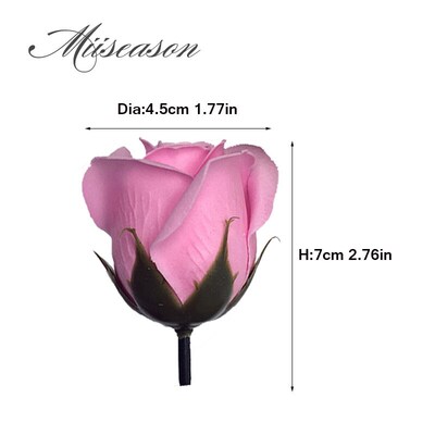 50pcs Diameter 4.5cm Cheap Soap Rose Head beauty Wedding Val