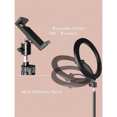 110cm Tripod Stand +O-Clamp With 10-Inch Live Sream Ring Lig