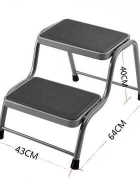 家用焊接钢管制踏台凳脚子RS-SW01/梯1步2用钨步钢脚踏凳踏步台阶