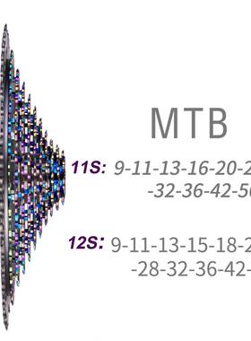 ZTT镂O山地自行车飞轮XD1速12速19-ZT950T50T超合轻一体空铝金支