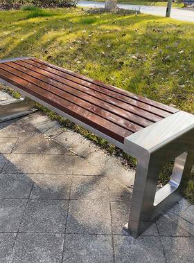 公园椅外长椅长凳长凳回型不锈56568条公园钢椅户外长椅防腐户木