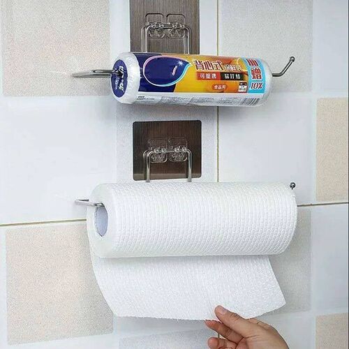 Punch Free Kitchen Bathroom Toilet Pape Storage Rack Roll Pa