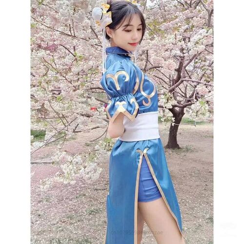 Chunli Cosplay Costume Game Character Set Bully Complete