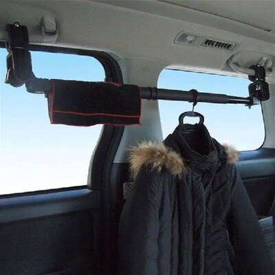 Car Clothes Hanger Bar Retractable Metal Clothes Hanger Bar