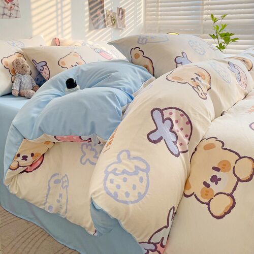 Super Soft Washed tton Single Quilt ver Small Fresh Cloud tt