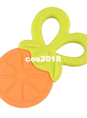 Safe Silicone Baby Teether Fruit Orane Shape Teeth Toy Baby
