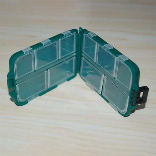 Fishing Tackle Box 10 Compartment Rectangular Lure Hook Stor