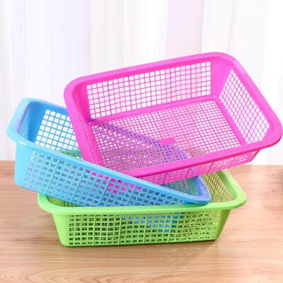 Square vegetable storage and washing basket, plastic long wa