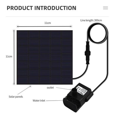 Solar Water Fountain Pump 7V Brushless Motor Solar Powered W