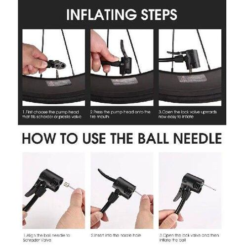 Cycling Pump Cycling Tire Air Inflator Bicycle Air Pump