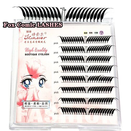 New8-15mm  Fox Comic Spire Lashes Premade Fans Eyelashes Ext
