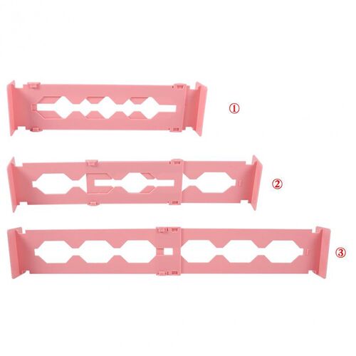 Adjustable Plastic Drawer Dividers Retractable Organizer Str
