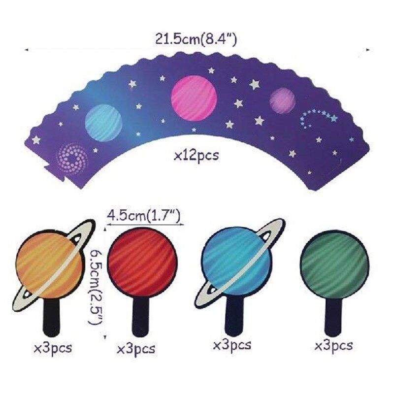 65pcs Space Galaxy Party Disposable Tableware Set Outer