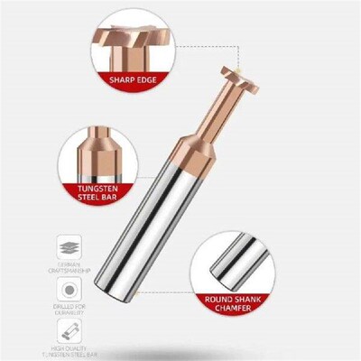 New Carbide T Slot Milling Cutter Round Handle Coating