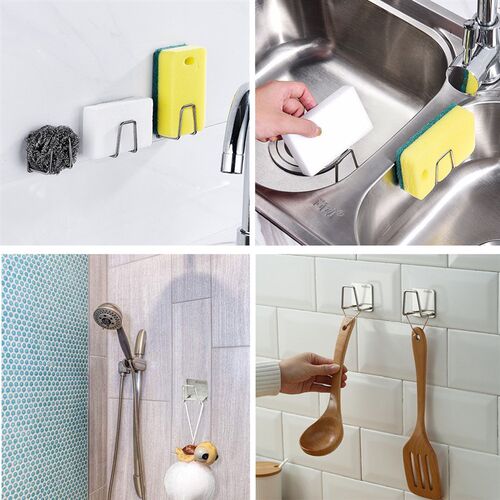 Kitchen Sponges Holder Self Adhesive Sink Sponges Drain Dryi