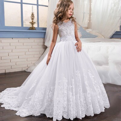 Girls Formal Dress Long Bridesmaid Kids Dresses For Girls Te