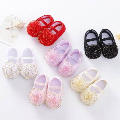 2025 Baby Shoes Cute Flower Princess Shoes 0-3-6-9-12 Months