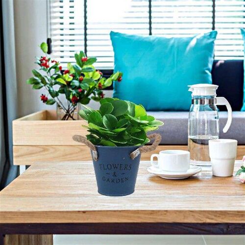 2 Pcs Iron Flower Bucket Vases Garden Supplies Outdoor