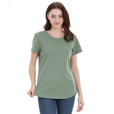 Pregnant Women Top Breastfeeding Clothes Wear Loose Short-sl