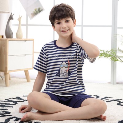 kids Pyjamas Boys Short Sleeve Night Suits for Girls Baby Pa