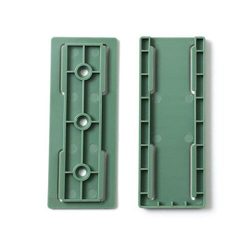 Wall-mounted power strip holder, no-drill adhesive cable man