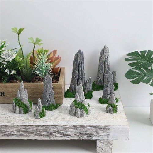 8 Pcs Terrarium Simulated Rockery Ornaments Mountain Tool