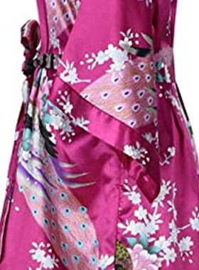 Silk Satin Wedding Bride Bridesmaid Robe Floral Bathrobe Sho