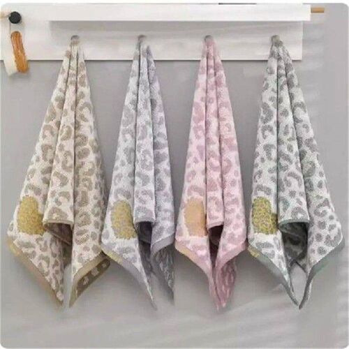 36x74cm Leopard Print Love Bath Towel Luxury Thickened