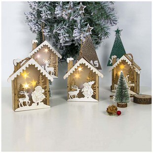 Jubilee new Christmas decoration wooden Christmas snow dome