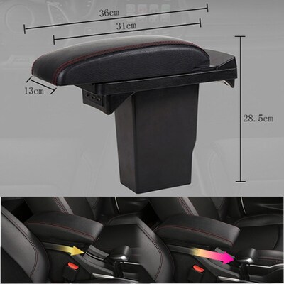 For Peugeot 2008 Armrest box Retrofit parts Interior details