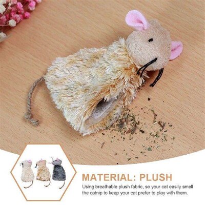 3 Pcs Toy Cat Kangaroo Interactive Molar Toys Chew Supple
