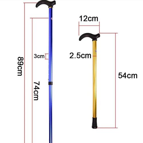Adjustable Walking  2 Section Stable Anti-Skid Crutch Old Ma