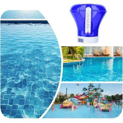 Pool Chlorine Floater Dispenser With Built-in Thermometers