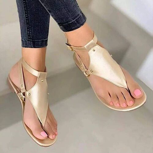 Summer Women Sandals Flats Slippers Pu Leather Flip Flops